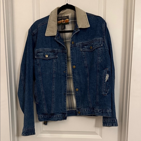 High Sierra Jackets & Blazers - Blue Denim Jacket with Beige Collar